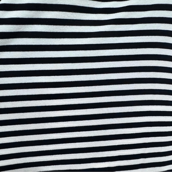 J. Jill Wearever Striped Halter Neckline Black Blue White Dress Large - Picture 8 of 11